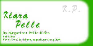 klara pelle business card